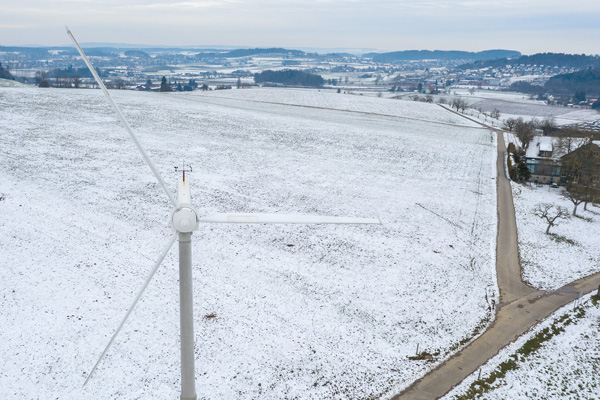 View of the windmil from above.
