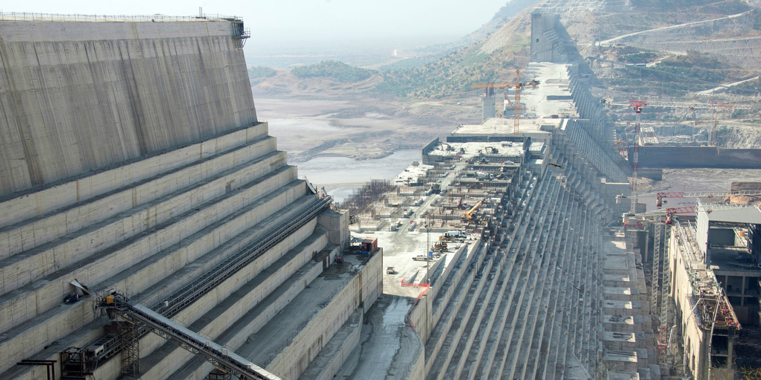 The Grand Ethiopian Renaissance Dam on the Blue Nile River