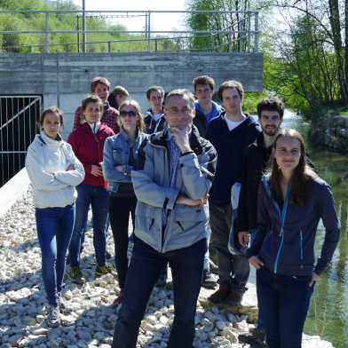 Robert Boes with students