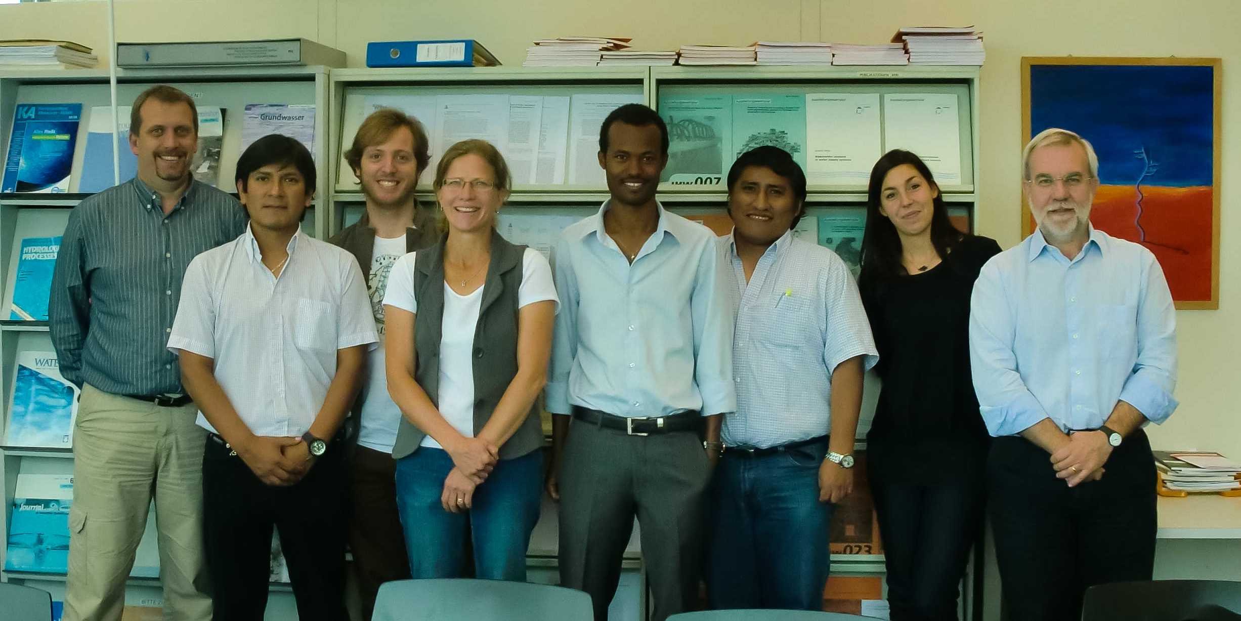 Group photo of students and professor