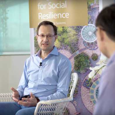 Professor Raubal speaking
