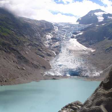 View of the Alps with lake