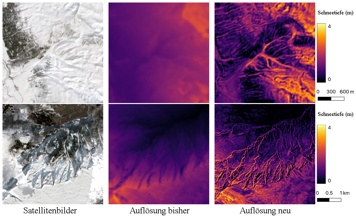 Vergrösserte Ansicht: Satellitenbilder im Vergleich