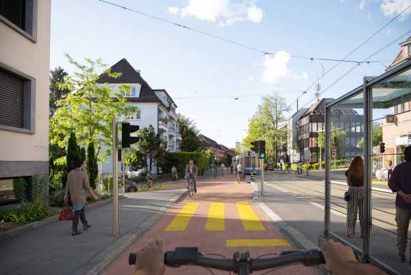 Visualisation of Winterthurerstrasse in Zurich (cyclist perspective)