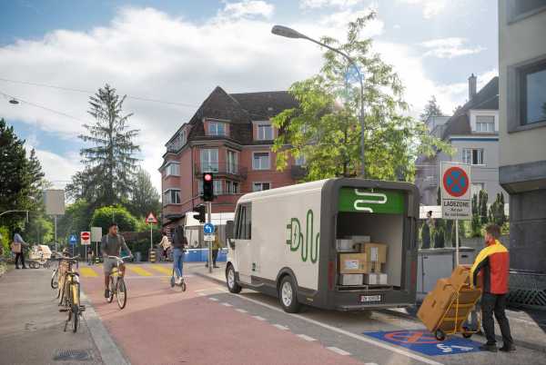 Visualisation of Winterthurerstrasse in Zurich (pedestrian perspective)