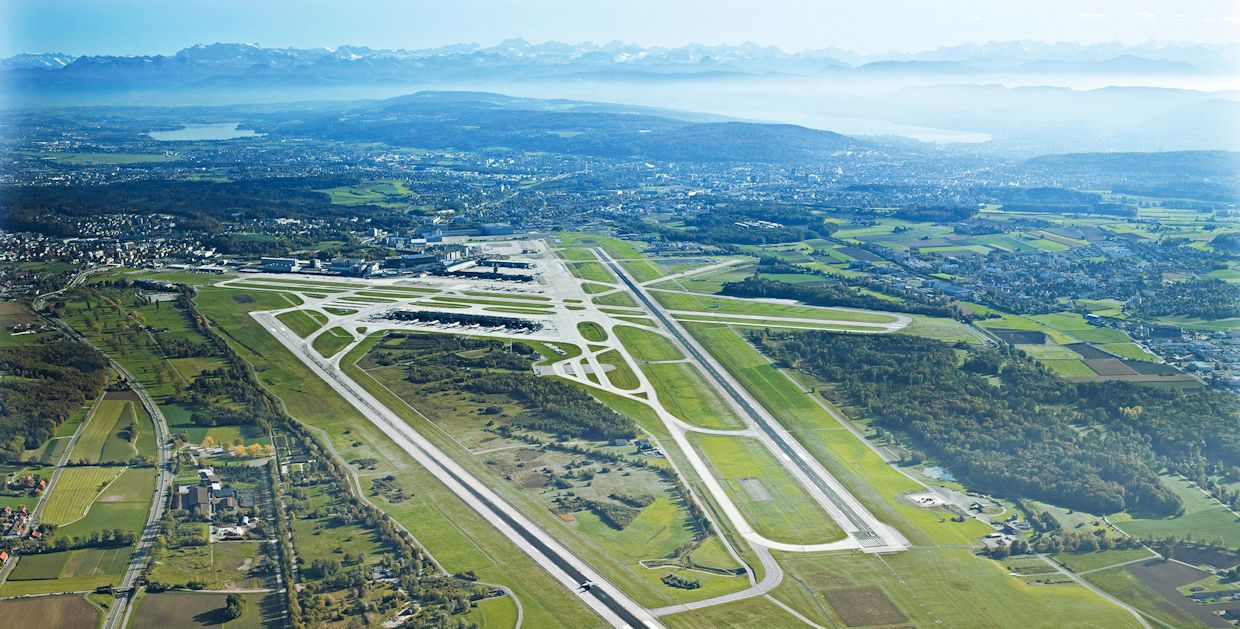 Pistensystem Flughafen Zürich (© Flughafen Zürich AG)